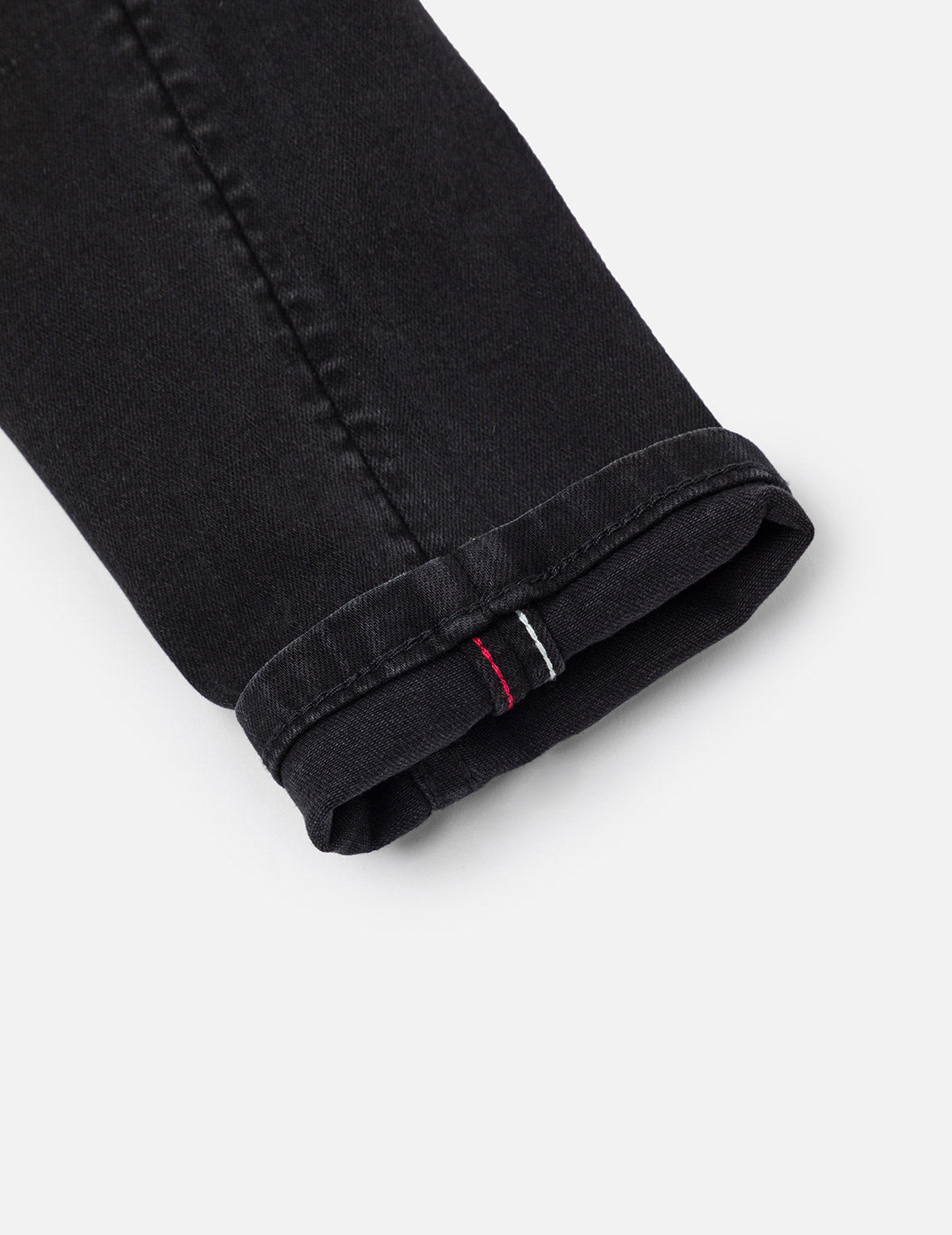 Brocade Inserted Seagull Skinny Jeans