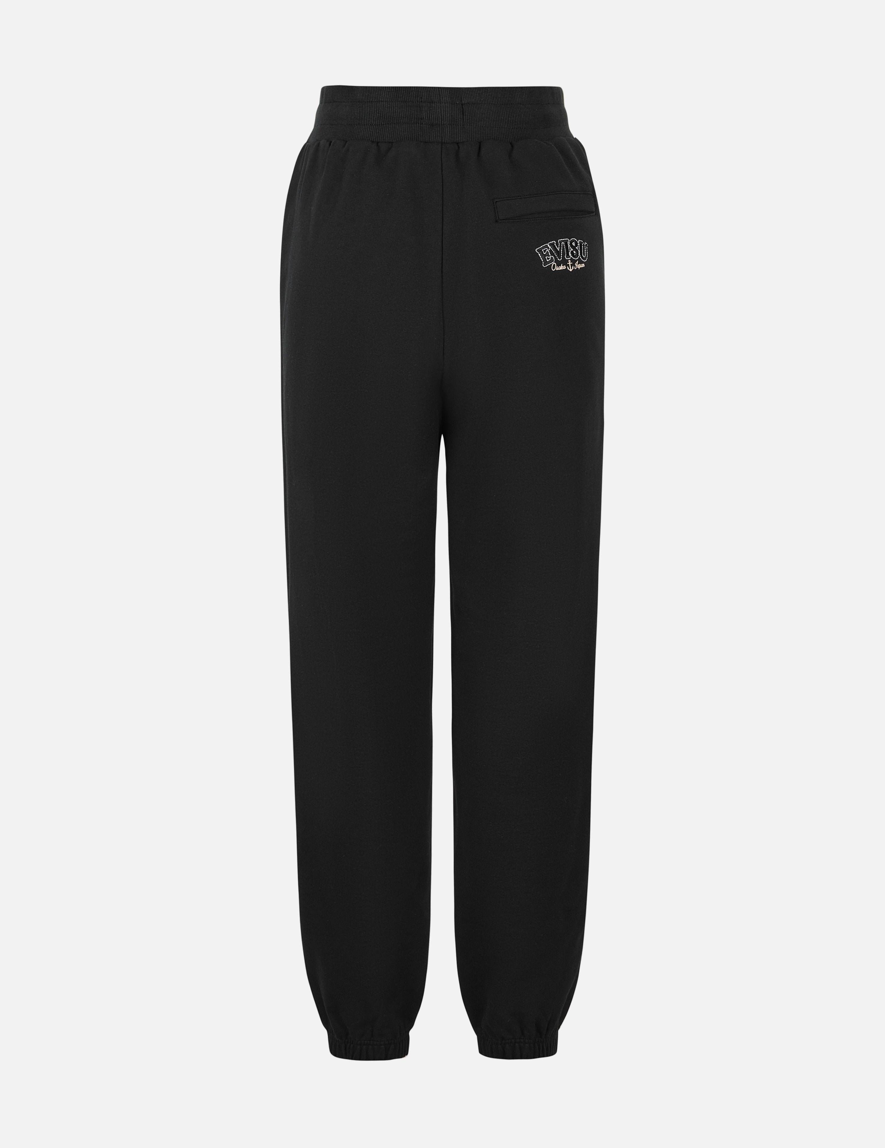 Seagull Print and Wave Embroidery Loose Fit Sweatpants