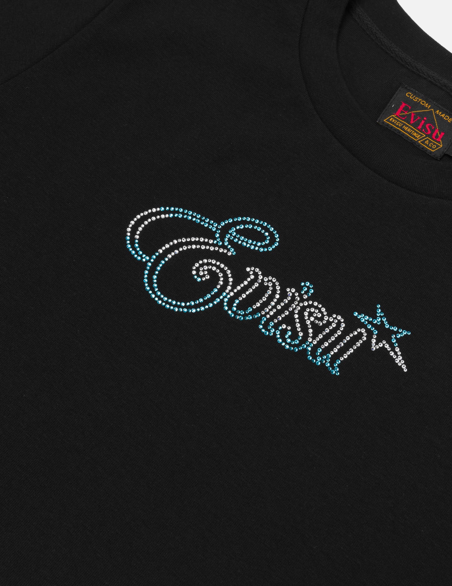 Logo and Starfish Rhinestone Slim Fit T-Shirt