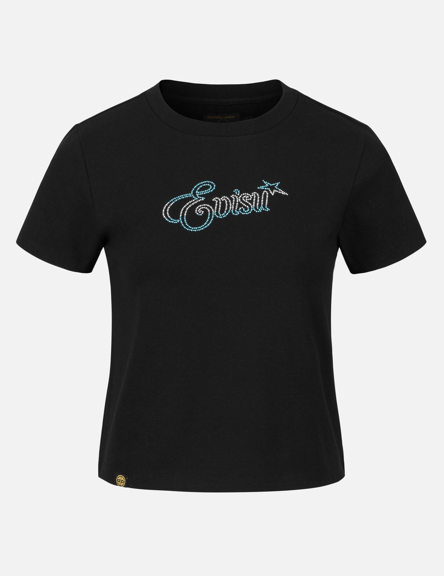 Logo and Starfish Rhinestone Slim Fit T-Shirt