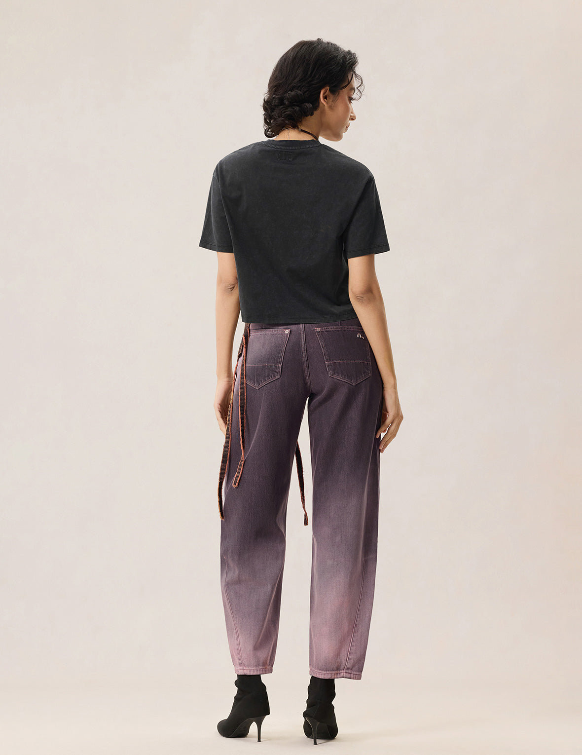 Two-tone Balloon Fit Jeans