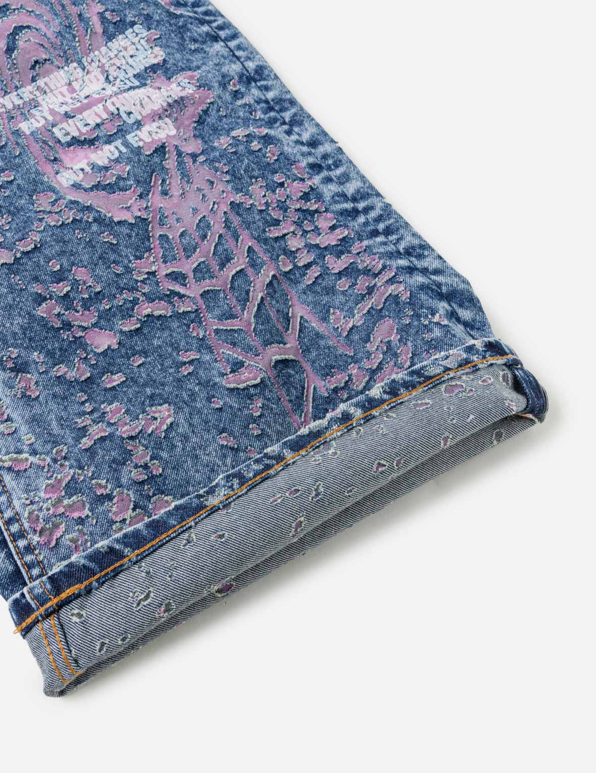 Pink Burn-Out Jeans