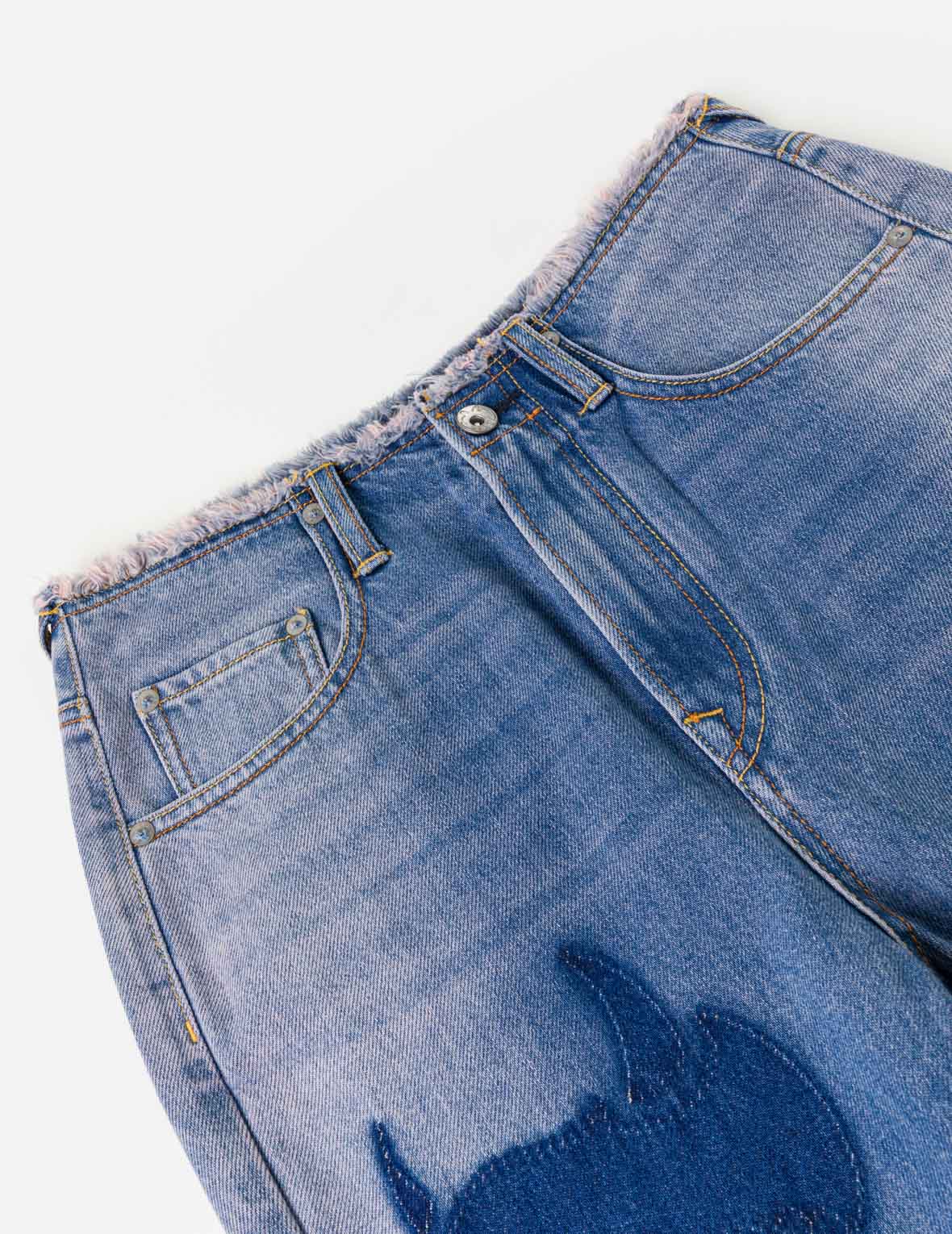 Devil-heart Seagull Bootcut Jeans