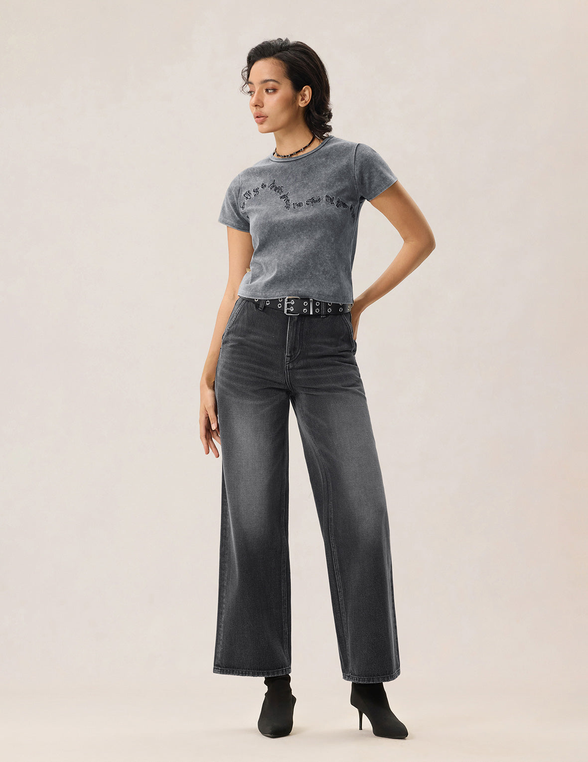 Sashiko Cat Daicock Jeans