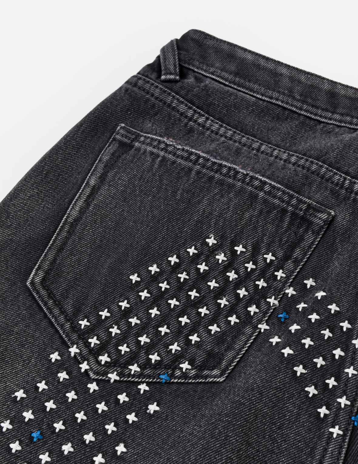 Sashiko Cat Daicock Jeans