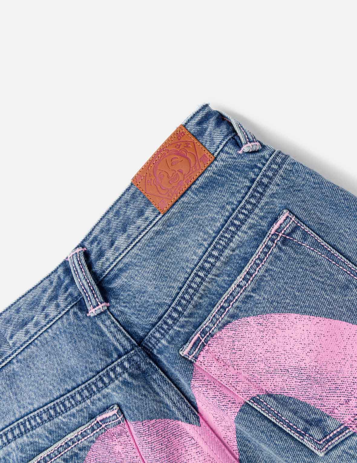 Light Pink Washed Daicock Print Jeans – EVISU