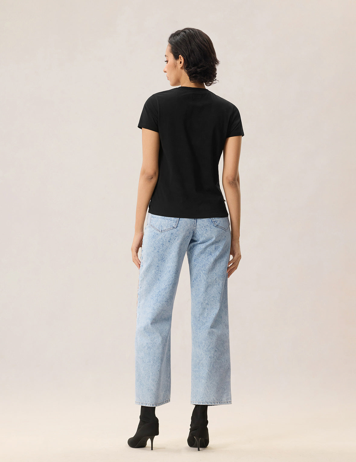 Denim Patched Seagull Logo T-shirt