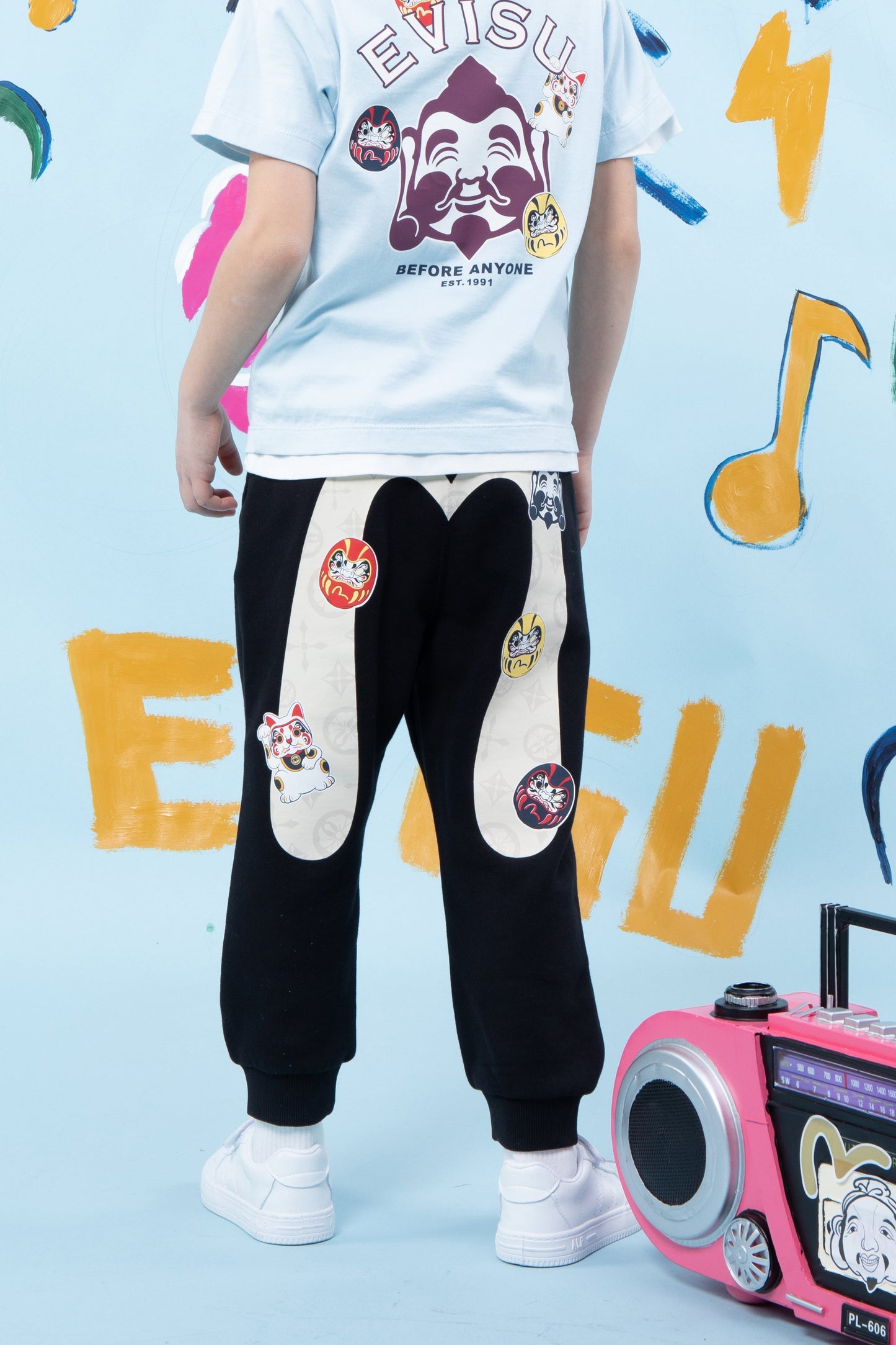 Daruma Buddies Daicock Print Sweatpants