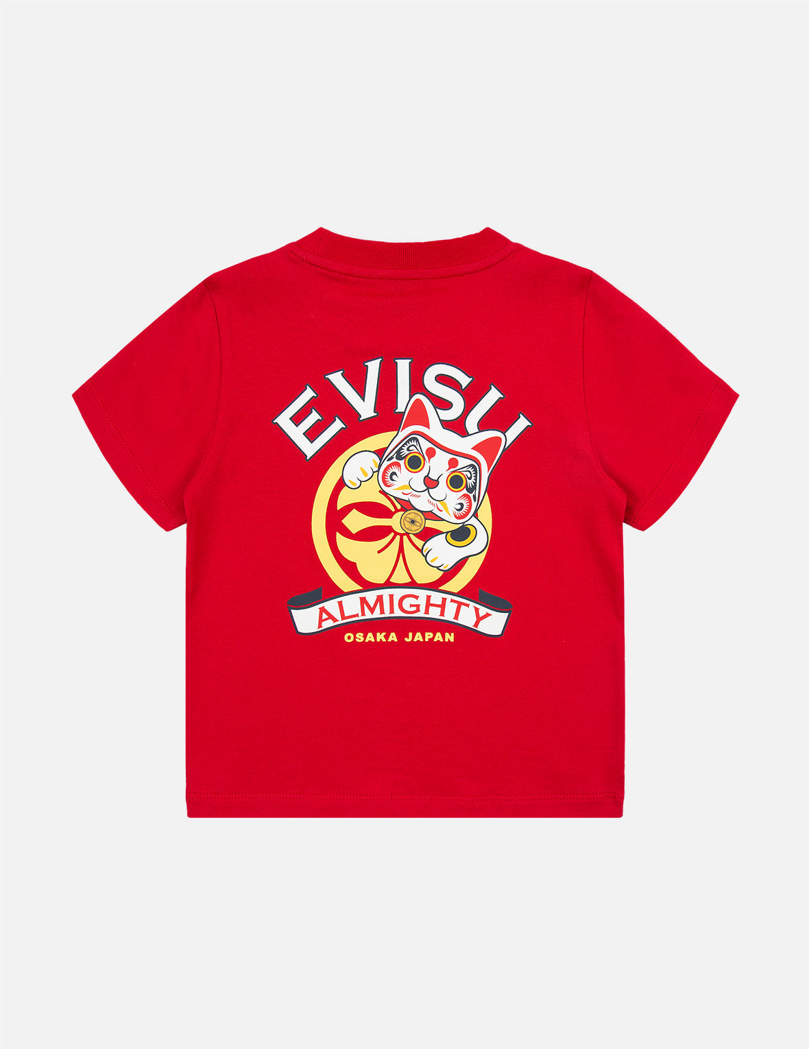 Kamon and Fortune Cat Print T-shirt