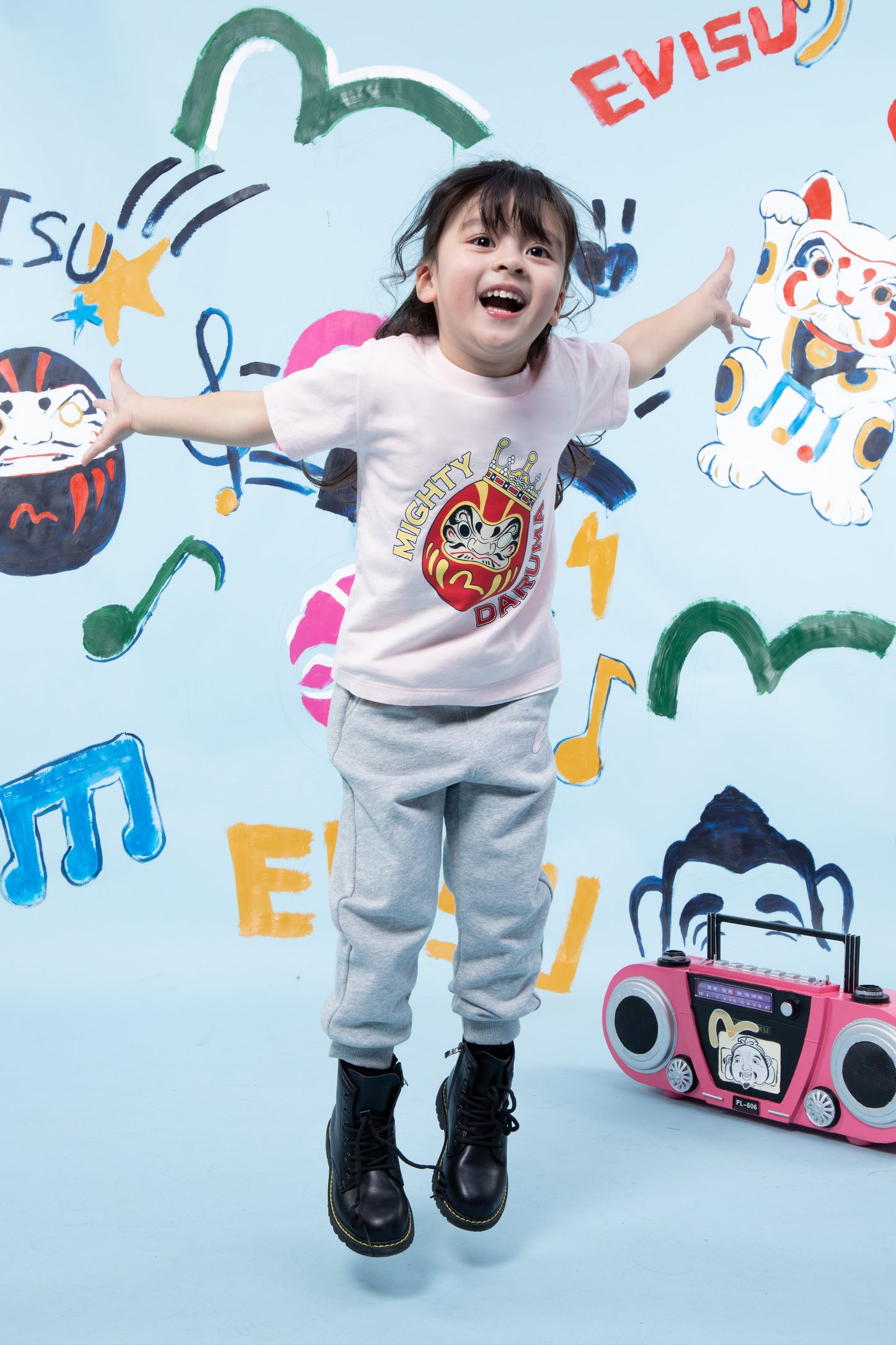 King Daruma Print T-shirt