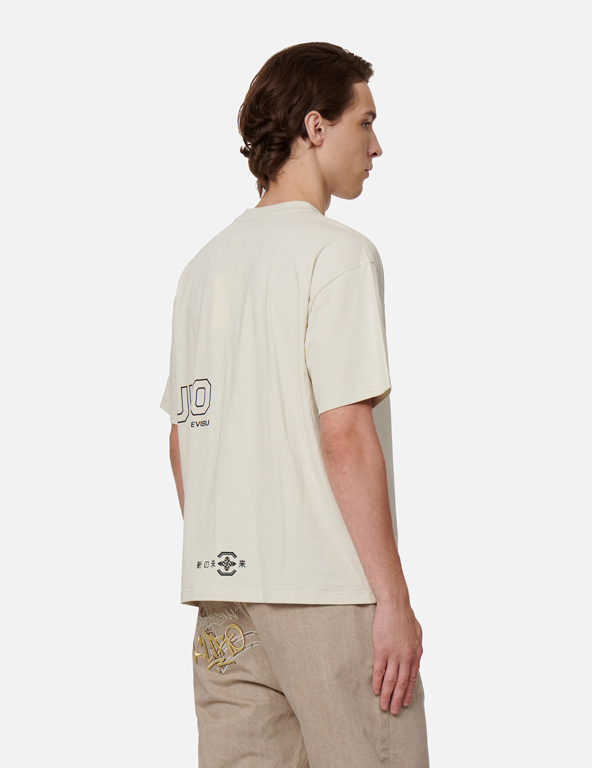 Graffiti Effect Logo and Slogan Print T-shirt