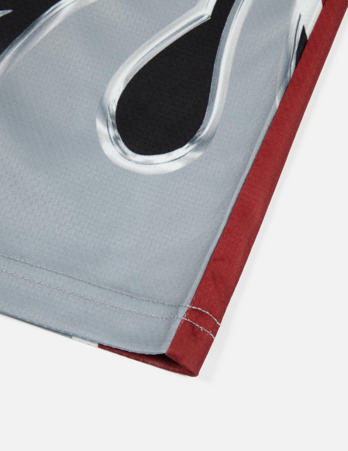 火焰和多重商标印花常规版型长袖赛车T恤