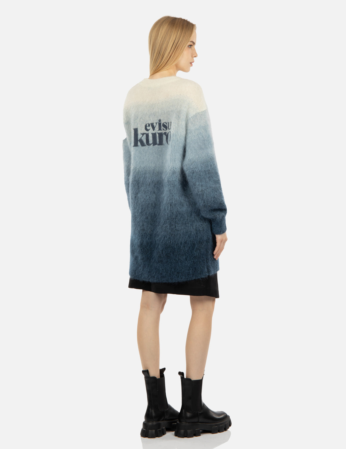 Gradient Asymmetric Knit Dress EVISU Gradient Asymmetric Knit Dress EVISU