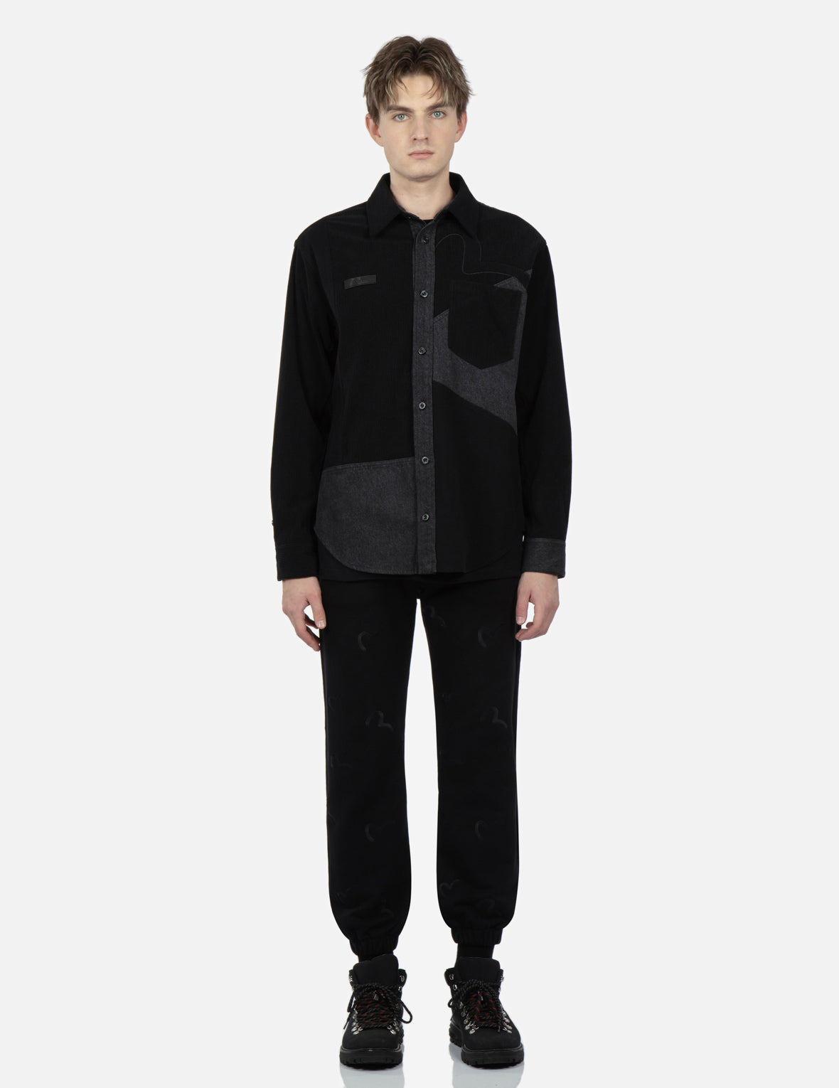 Seagull Appliqué Patchwork Shirt
