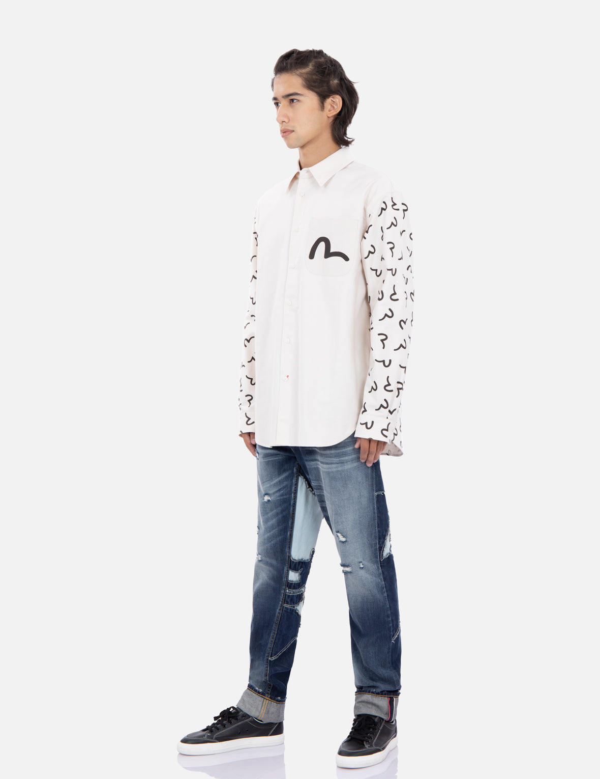 Seagull Pattern Print Shirt