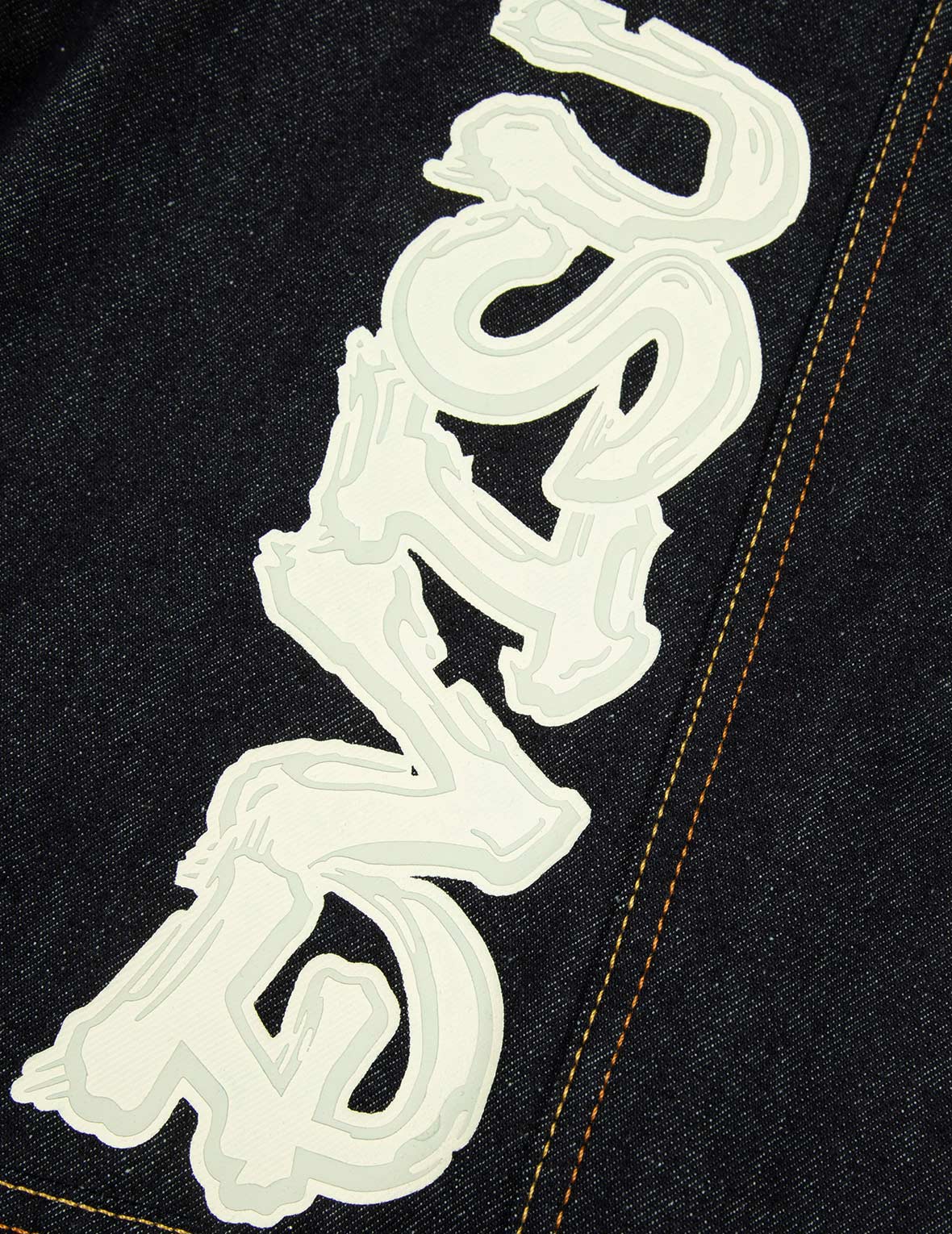 Ninja Godhead Print Loose Fit Deconstructive Denim Jacket