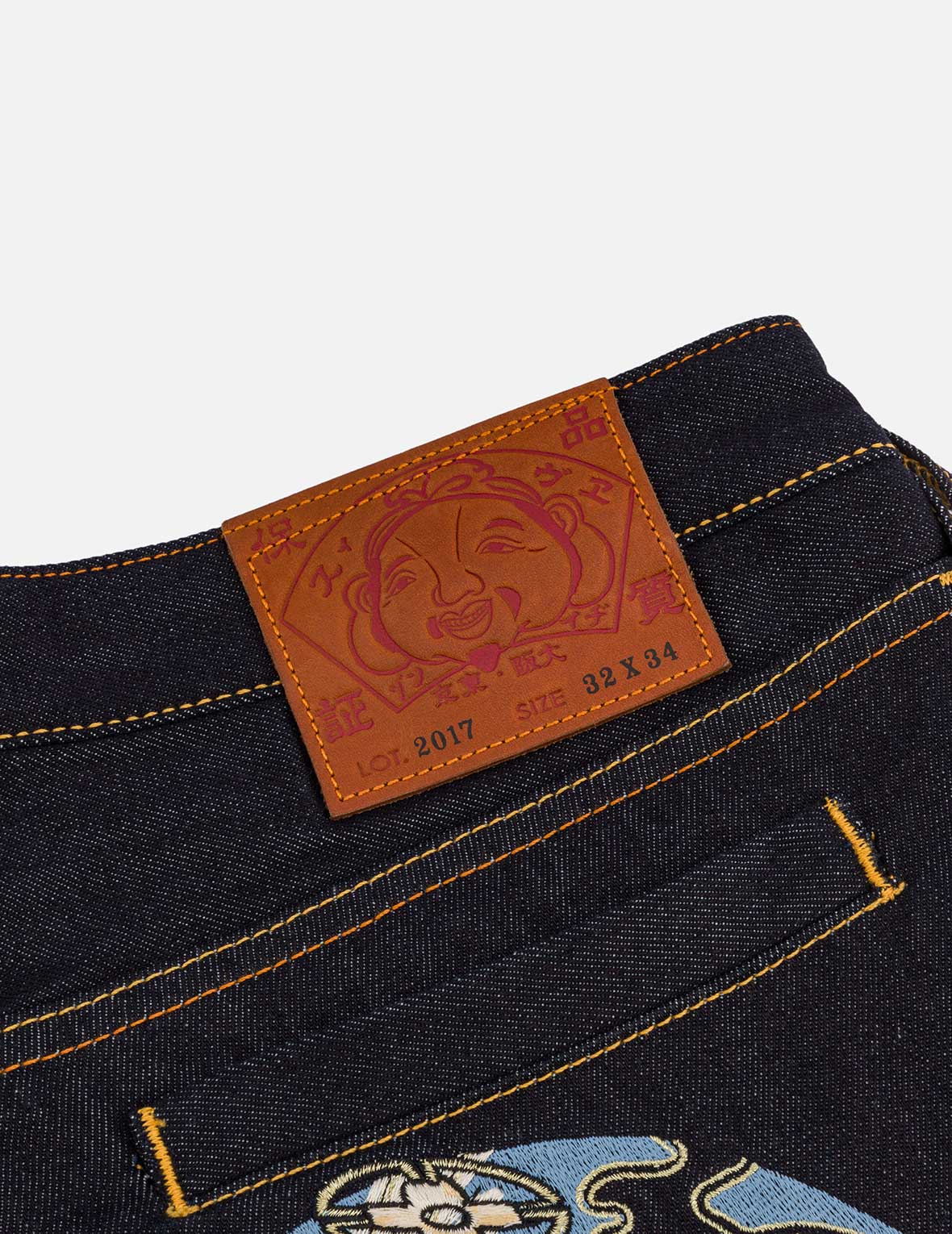 Ninja Daruma Daicock Embroidery Taper Fit Jeans #2017 – EVISU