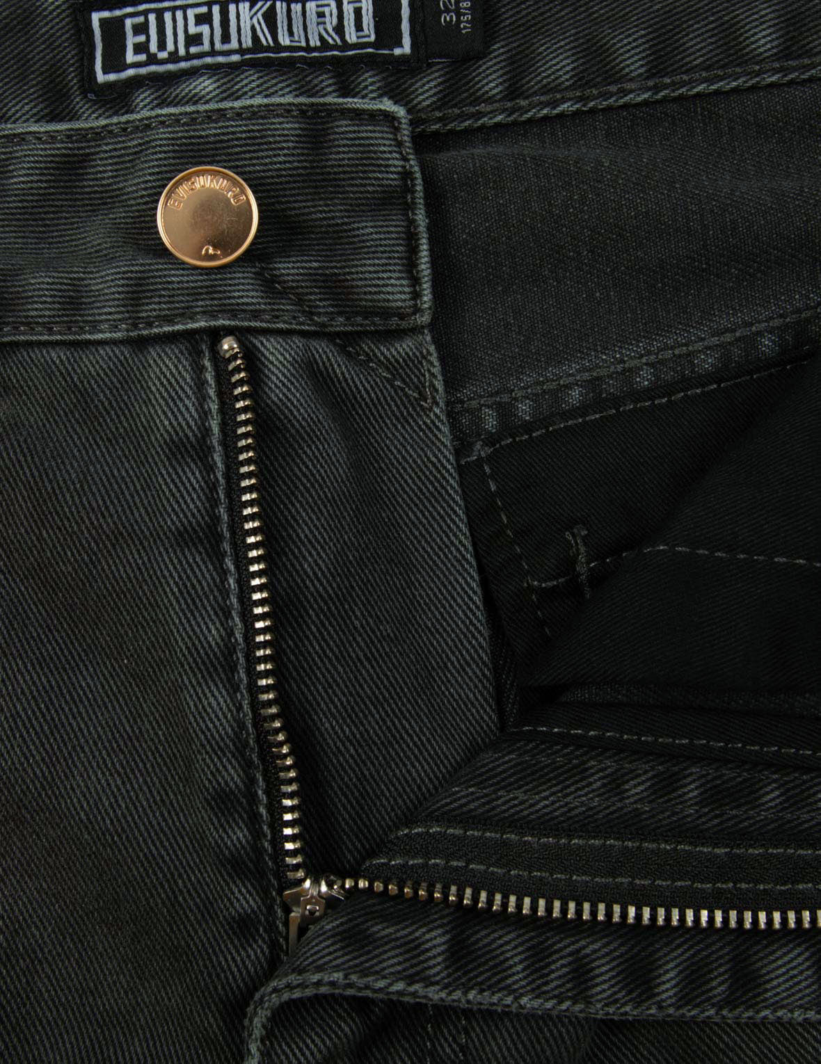 Seagull Embroidered Washed Denim Joggers