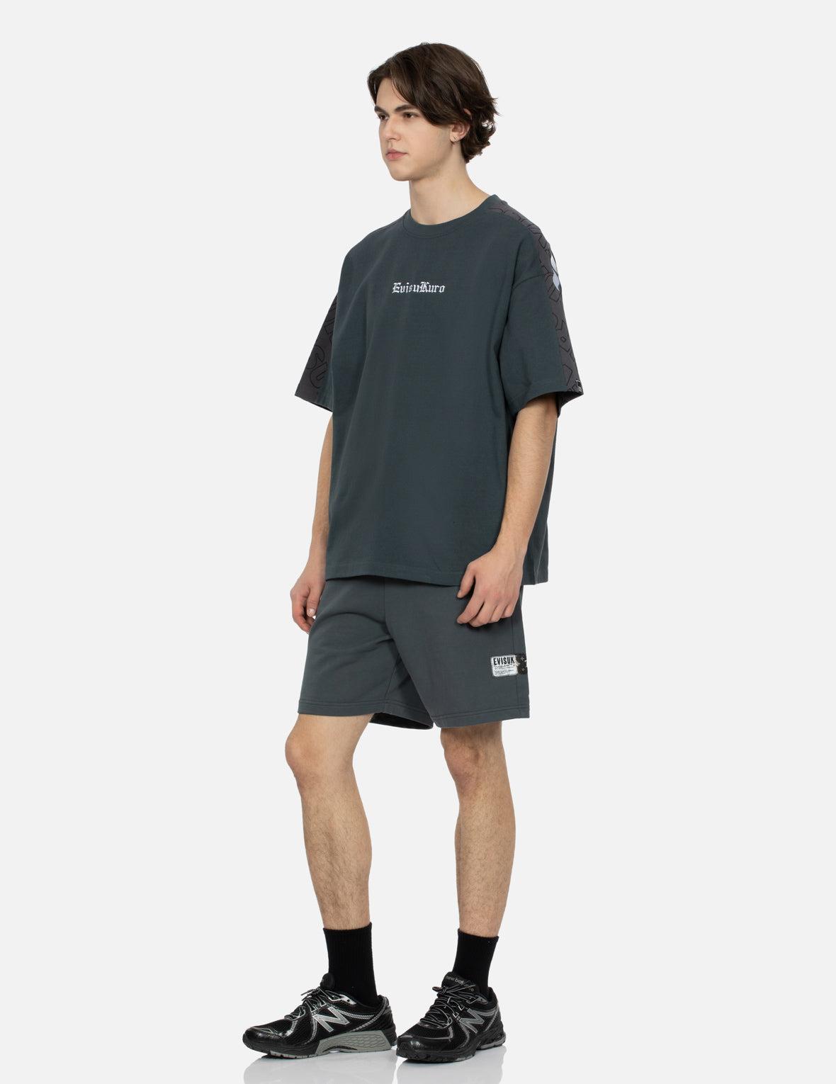 Allover EVISUKURO Print and Embroidery Loose Fit T-Shirt