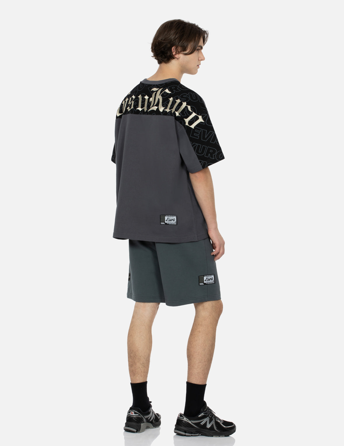 Allover EVISUKURO Print and Embroidery Loose Fit T-Shirt