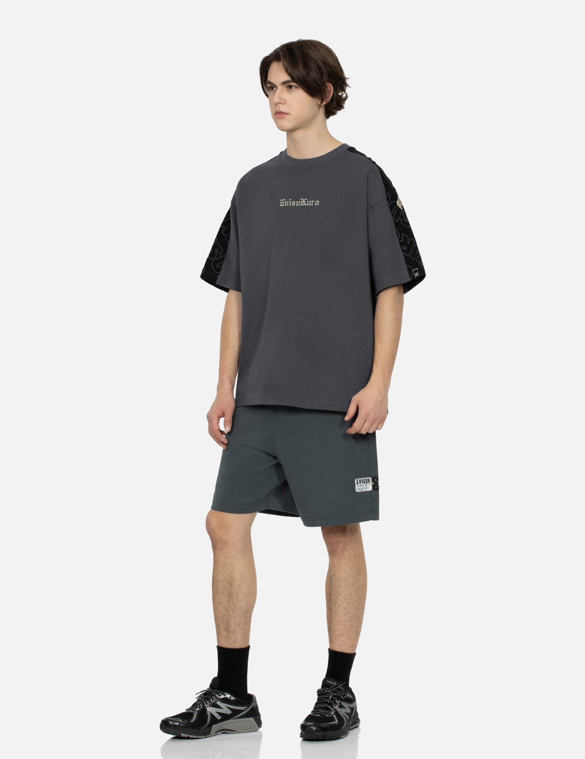 Allover EVISUKURO Print and Embroidery Loose Fit T-Shirt