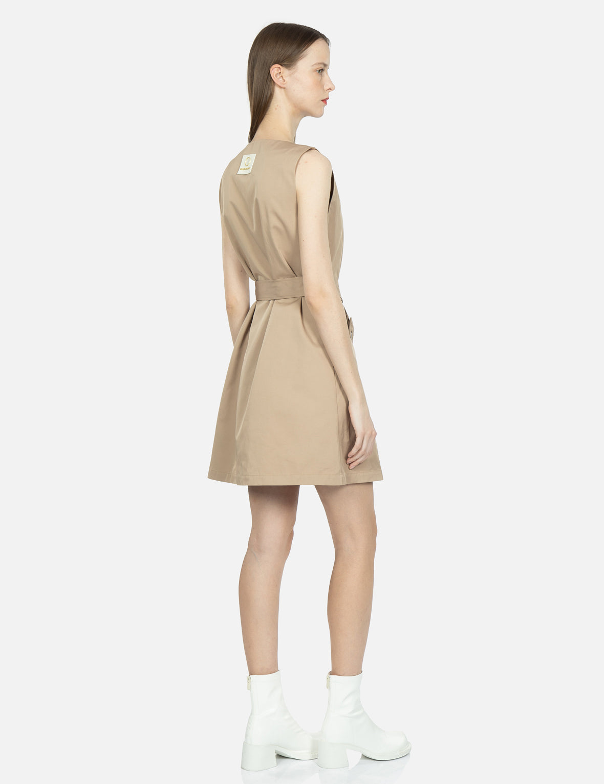Seagull Embroidery Sleeveless Dress