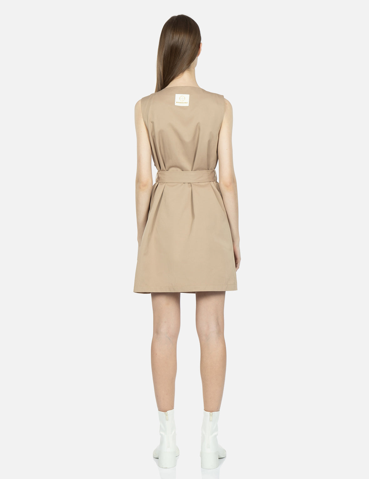Seagull Embroidery Sleeveless Dress