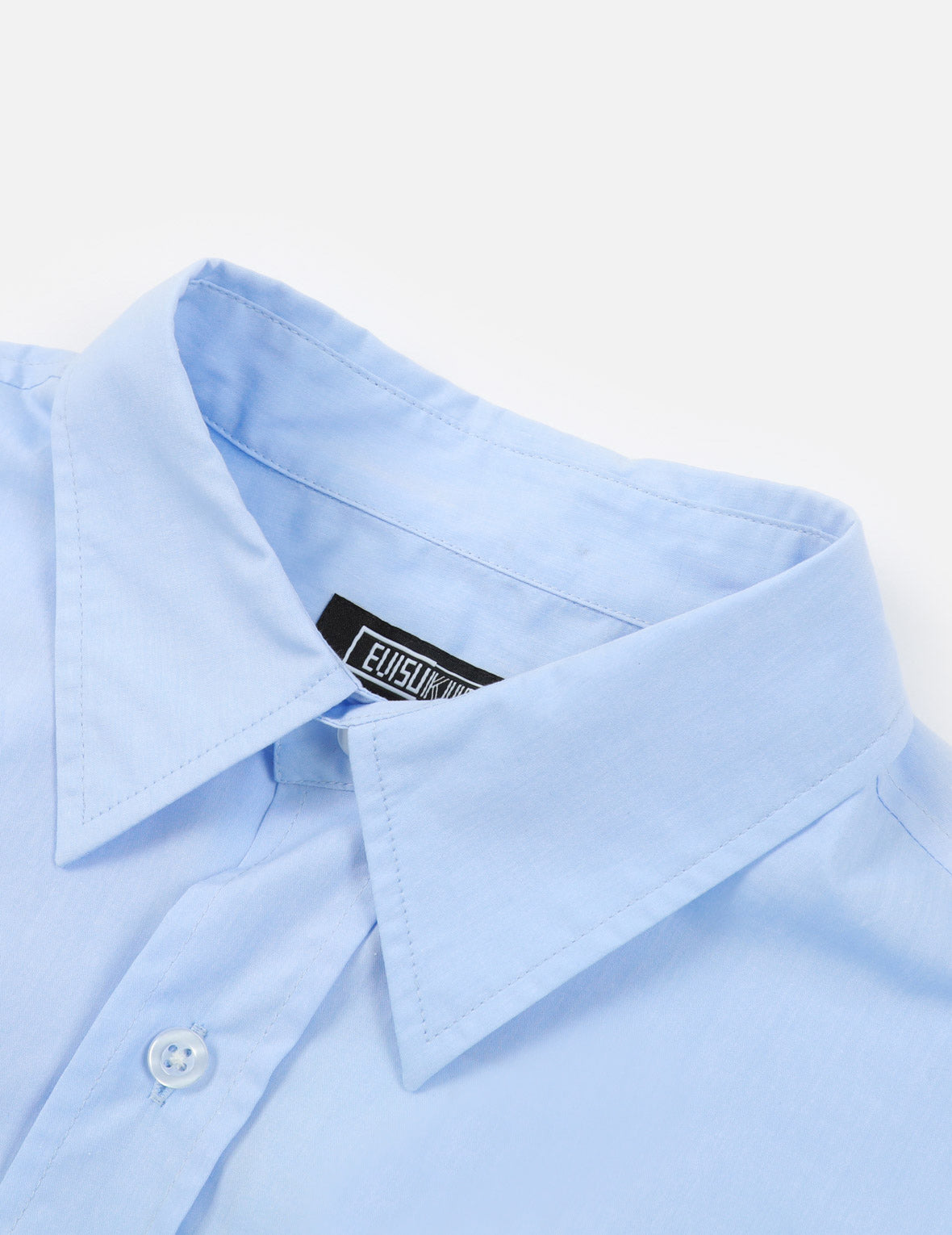 Seagull Embroidery Notched-sleeves Shirt