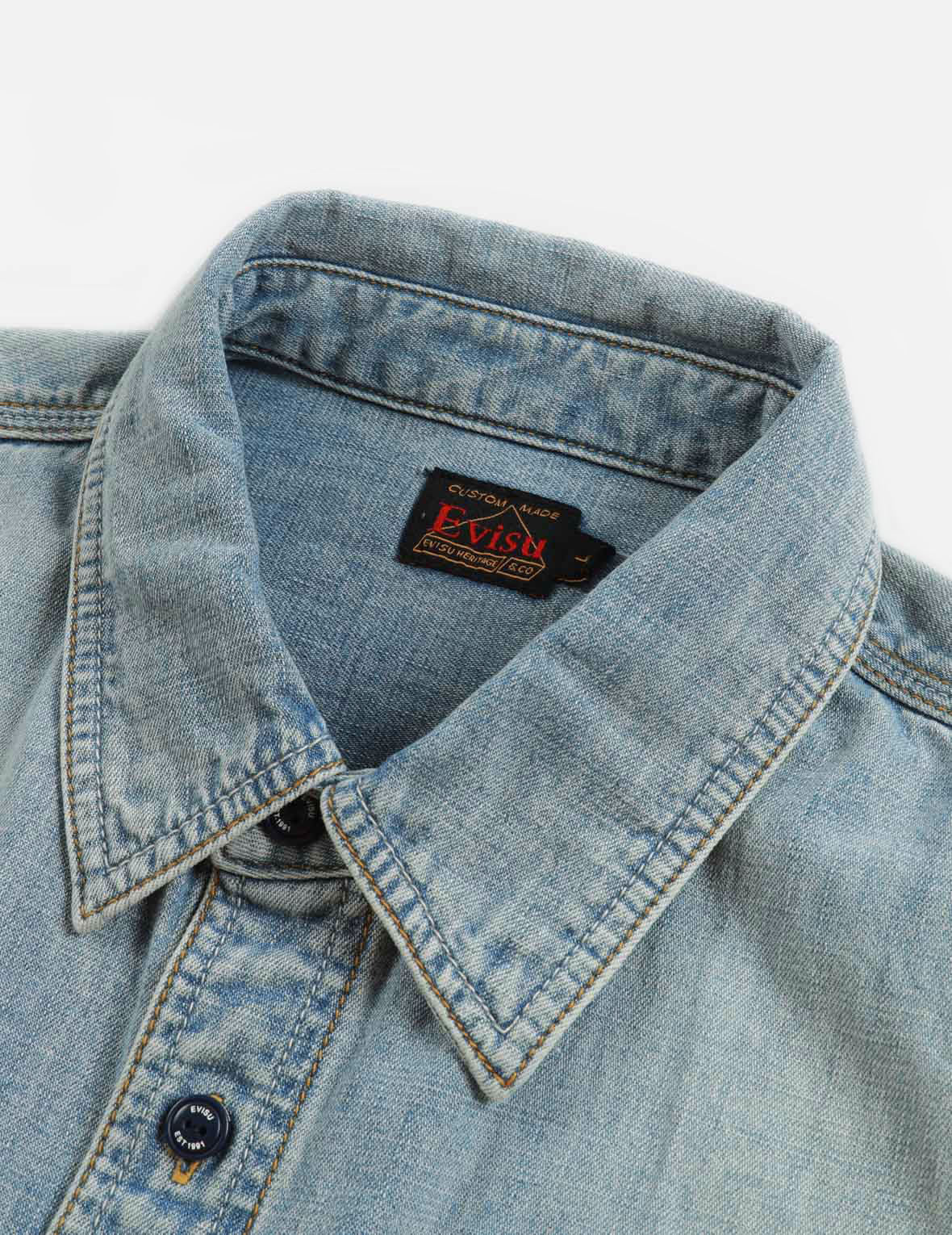 Godhead Print Denim Shirt
