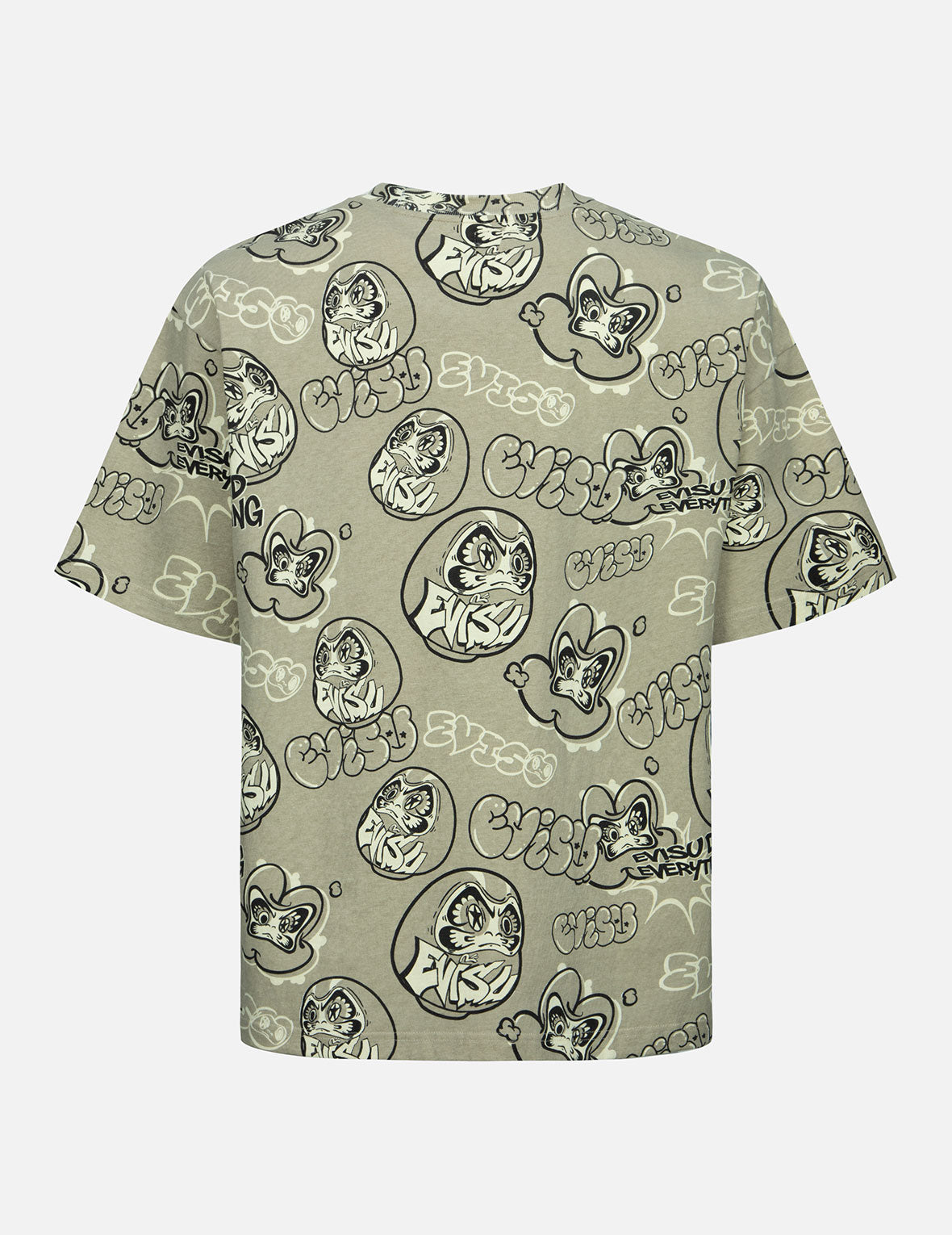 Allover Graffiti Daruma Print T-Shirt