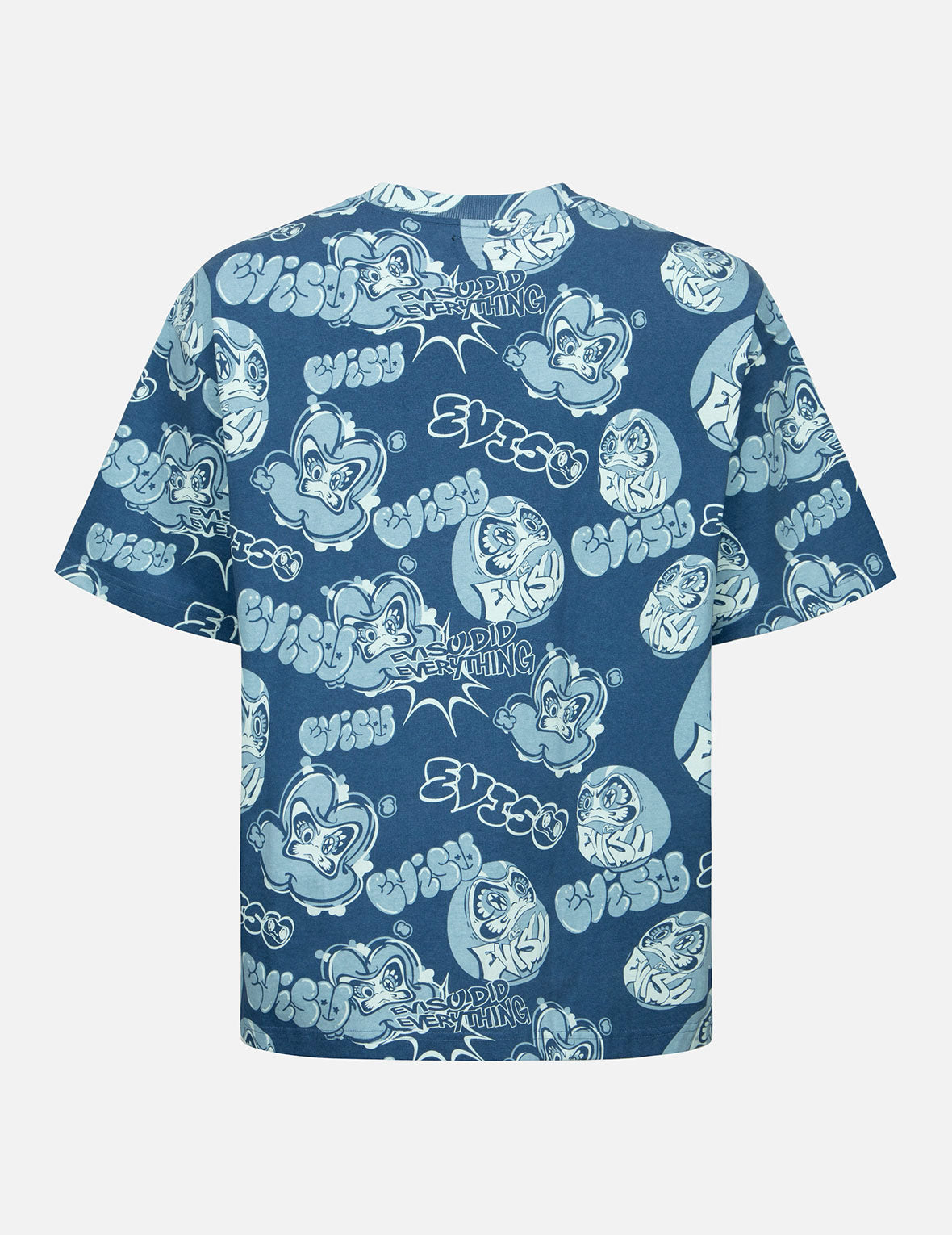 Allover Graffiti Daruma Print T-Shirt