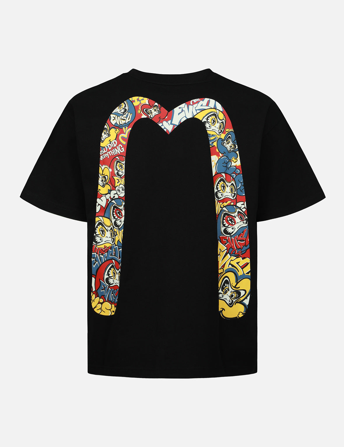 Graffiti Daruma Daicock Print T-Shirt