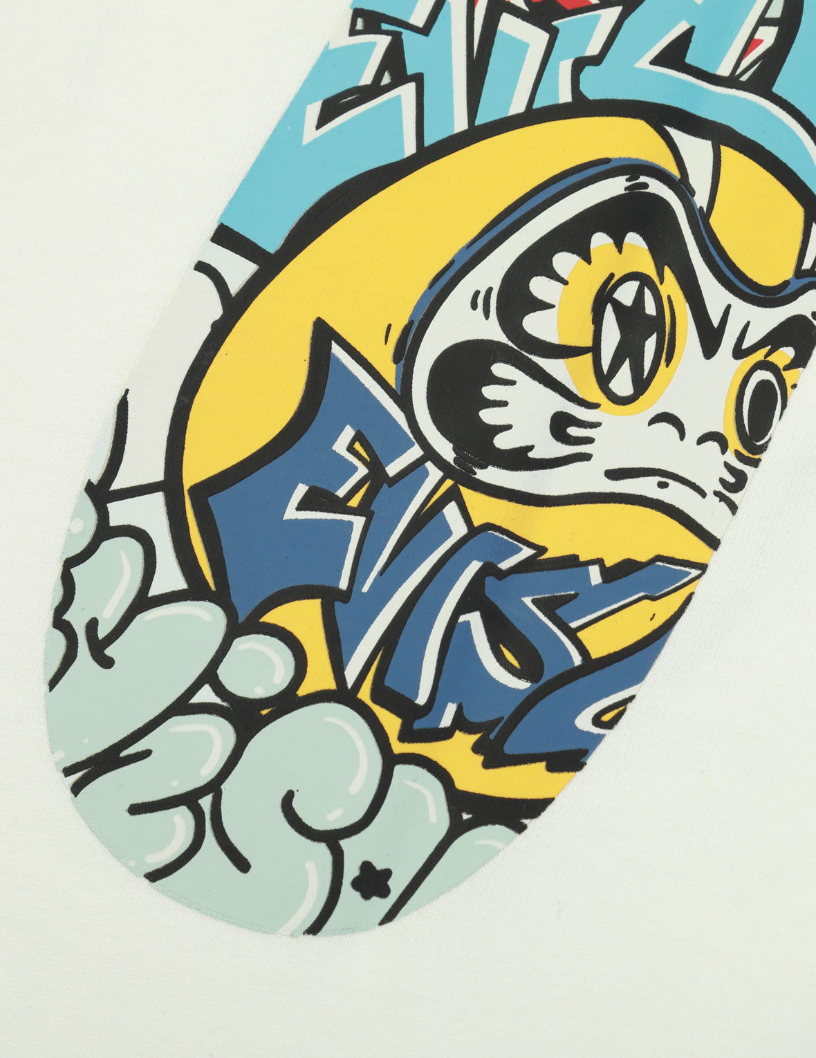 Graffiti Daruma Daicock Print T-Shirt