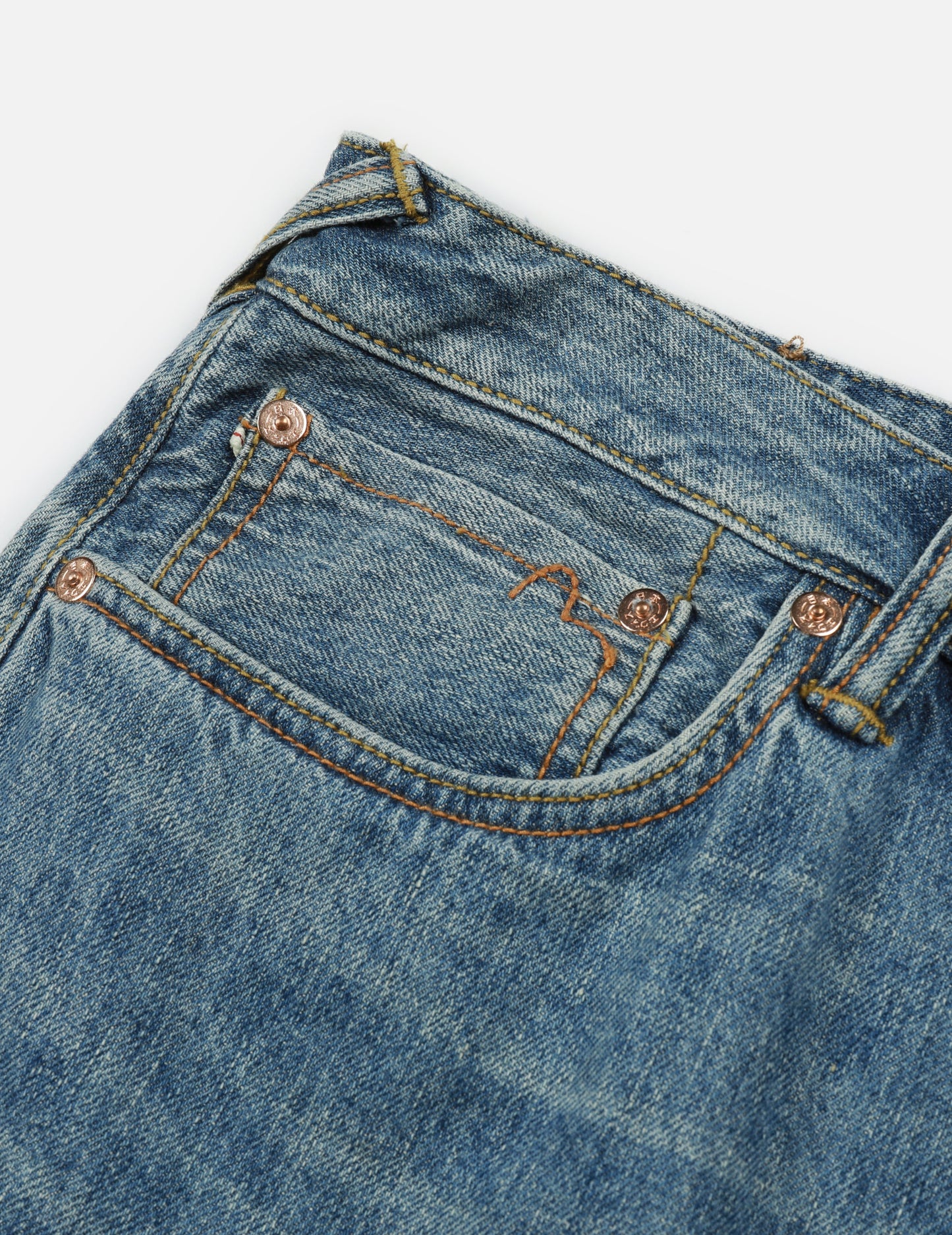 Seagull Print Relax Fit Denim Shorts