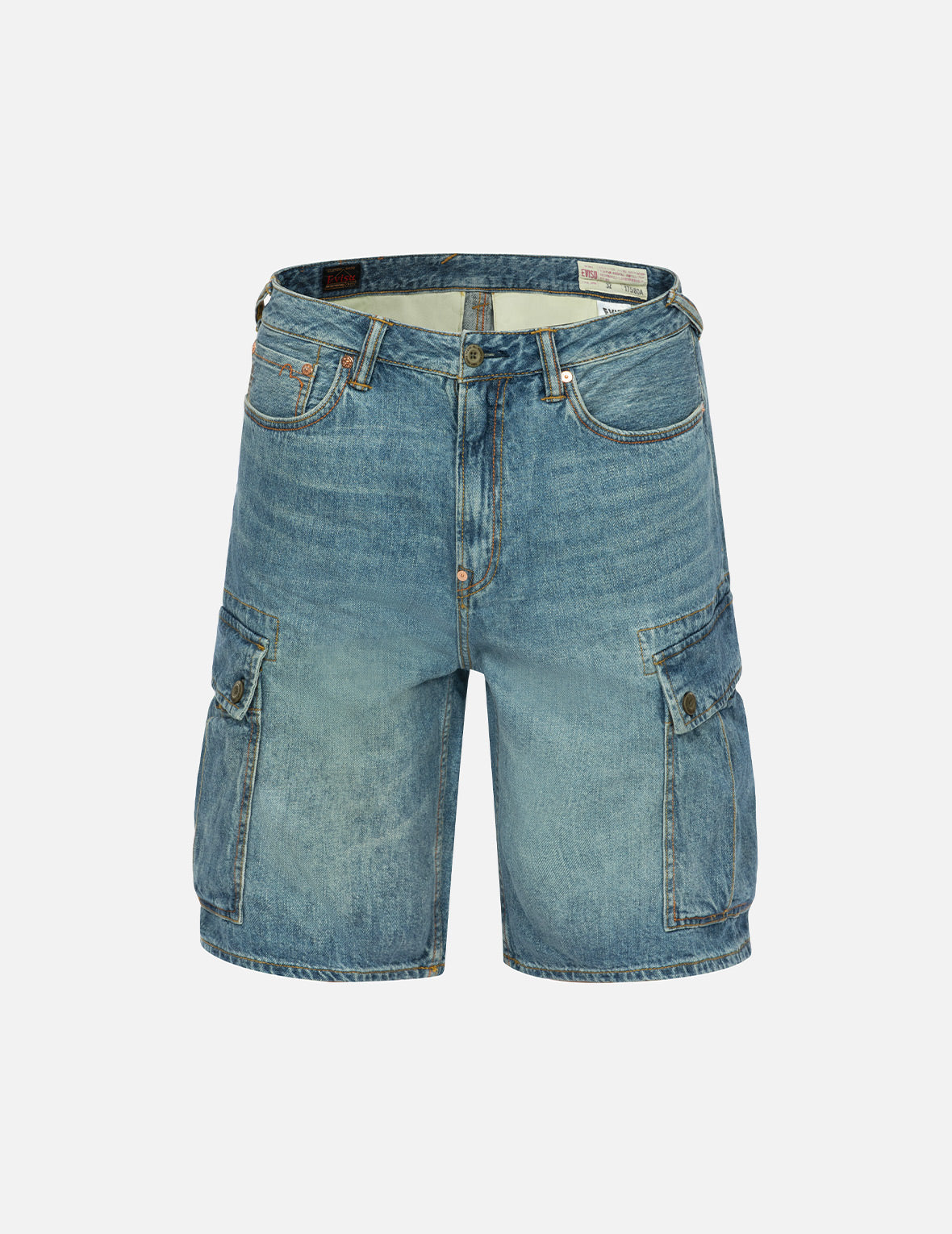 海鸥印花宽版休闲工装牛仔短裤