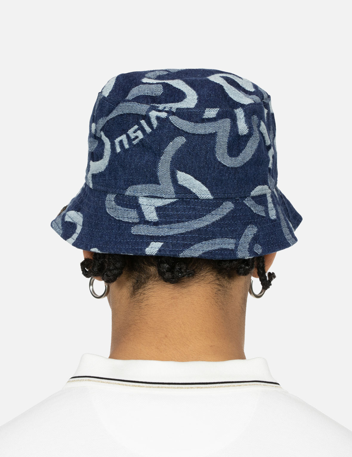 Allover Seagull Jacquard Denim Bucket Hat