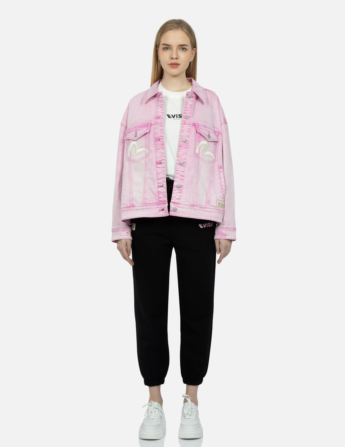 Graffiti Daruma Daicock Print Sweatpants