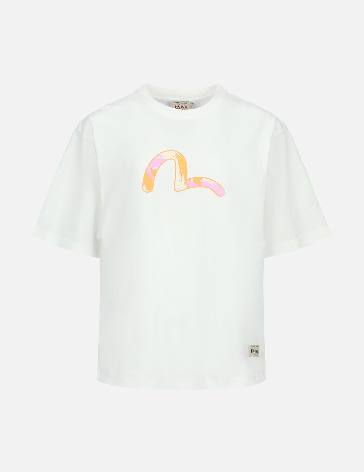 Graffiti Daruma and Seagull Print T-shirt