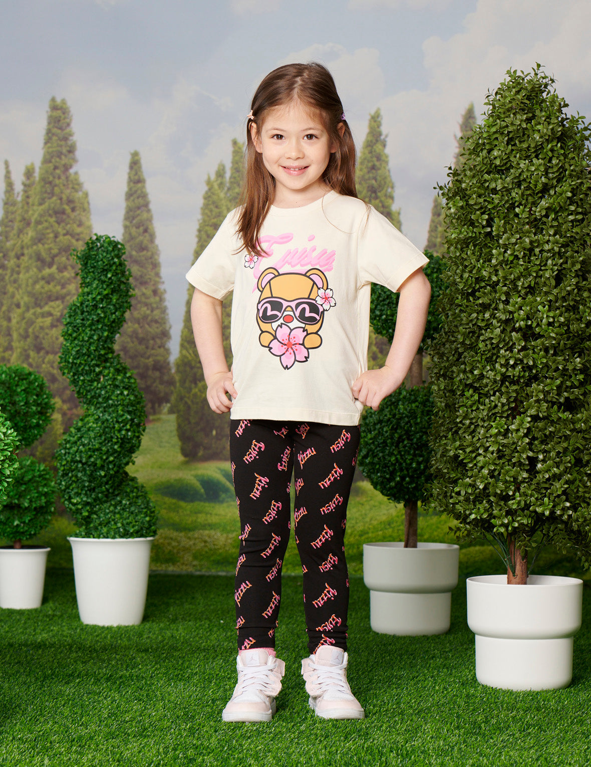 Sakura Bear Graphic Print Regular Fit T-shirt